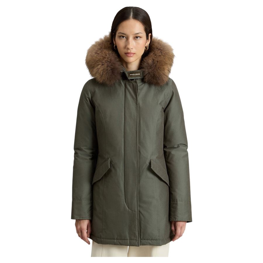 Arctic Parka in Ramar Cloth con pelliccia removibile da donna Woolrich | CFWWOU0538DAG2T